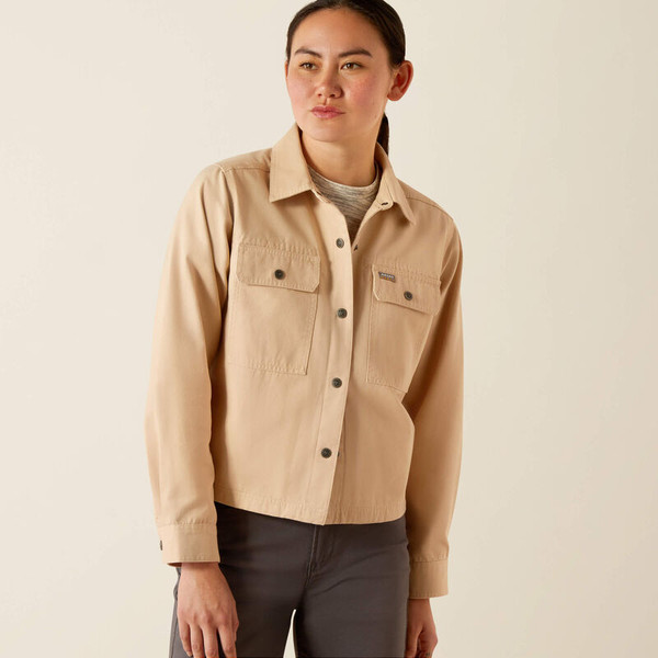 SML R WMS REBAR CROPPED WOVEN SHRT JKT SMK GRY SMO-197318347979