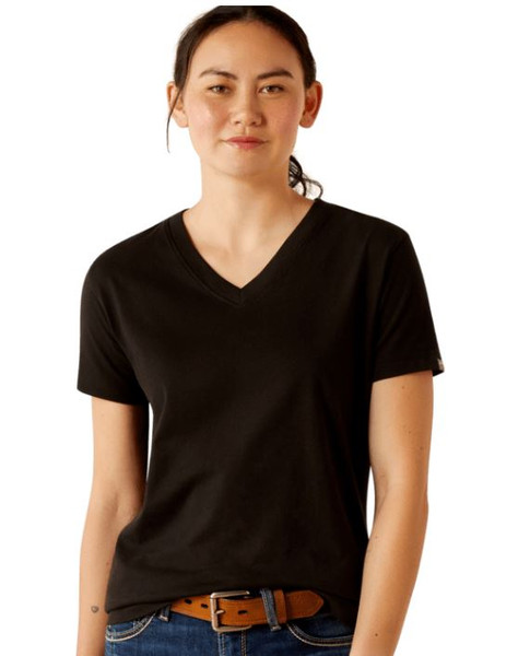 MED R WMS RBR CTN STRNG STND V SS TSHRT BLK BLACK--197318362057