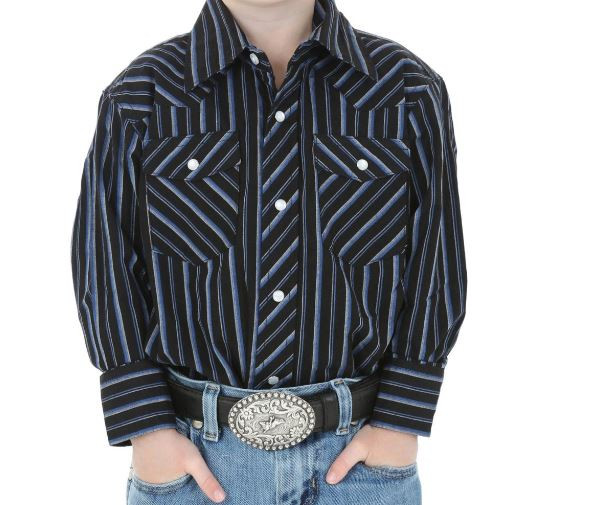 10203Waal Boys Sport Western Shi-210000339689