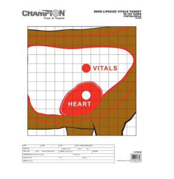 Target, Deer Vitals 12 Pk, Card-076683457899
