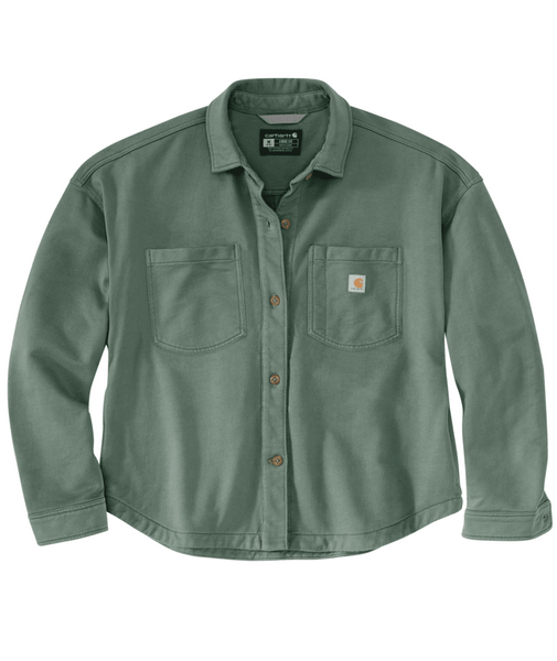 107393 S REG Green Slate W Durham Knit Ovrshrt -26-199133036083