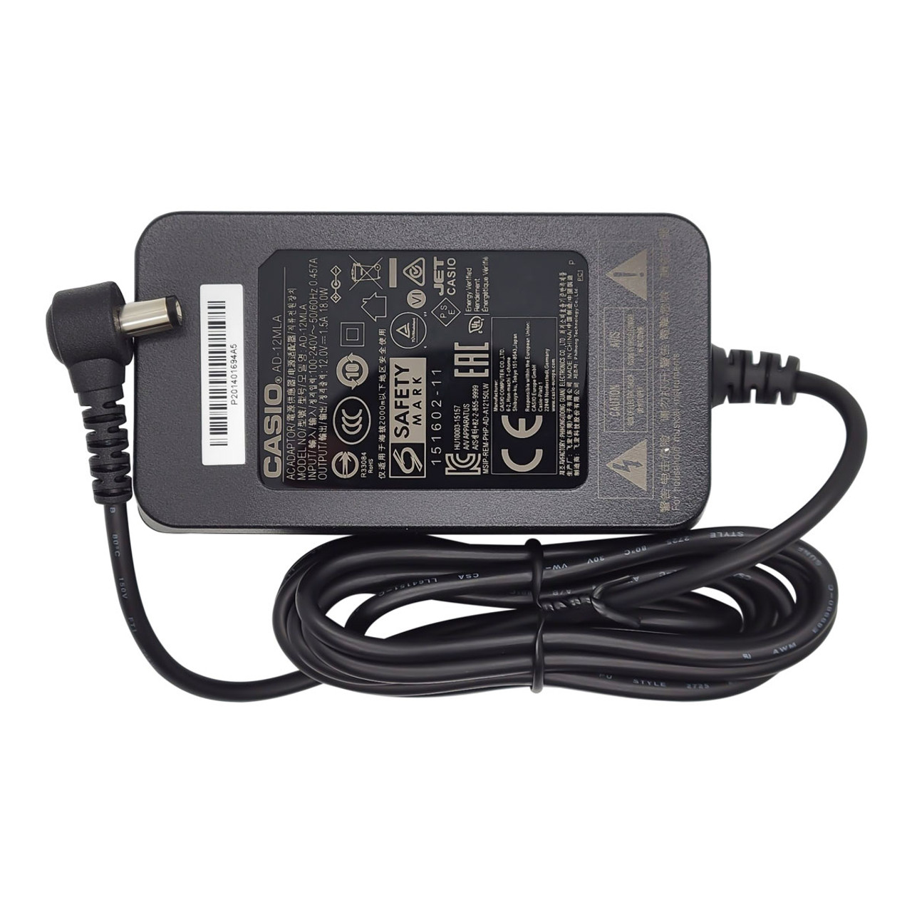 Casio AC Adapter - Part No 10541304 - Alt No 10641701 AC Cord Sold  Separately