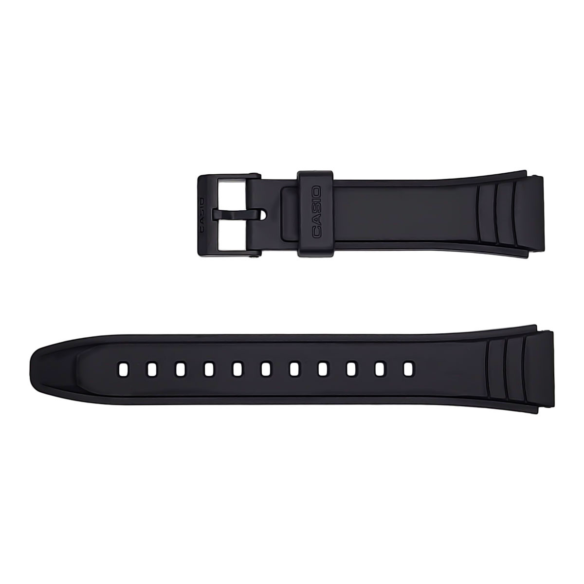 Bracelet De Montre Casio Authentique Noir Caoutchouc 19/28.5 Mm (ref 10160334)