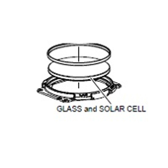 Genuine Casio Replacement Bezel Glass and Solar cell Part No. 10610296