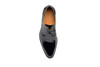 Handmade Black Derby Shoes in High-Quality Patent Leather