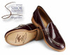 Maroon handmade Goodyear welted moccasins for men made from natural calf leather slip-on dress shoes