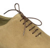 beige handmade whole-cut suede leather men's Oxford shoes with Blake stitched soles.