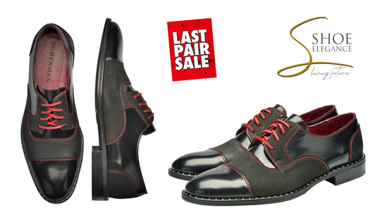 Leather & Velour Men's Derby