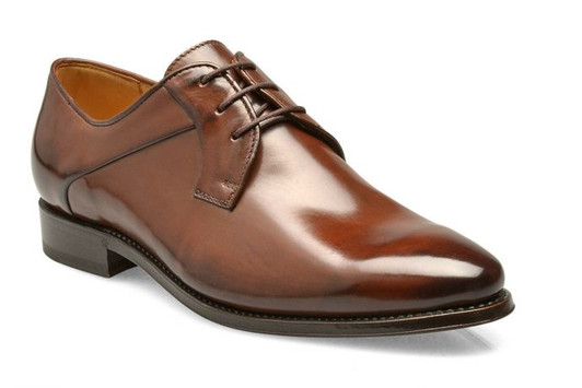 Handmade Goodyear Welted Naturally tanned Leather Men's Derby Shoes