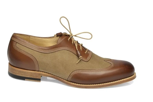 Handmade Goodyear Welted Full-Brogues Oxford Shoes