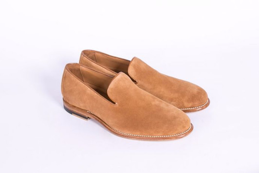 Handmade Goodyear Welted Velour Slip-on Men's Loafers