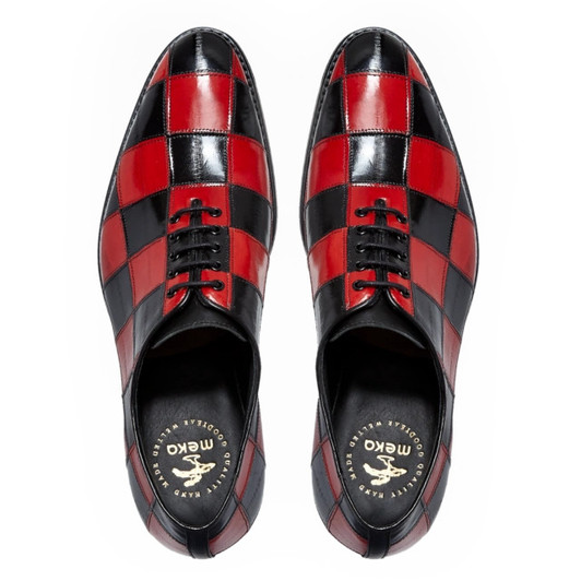 Handmade Goodyear Welted Premium Natural Eel Skin Men's Oxfords G015E