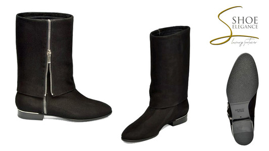 Velour Leather Women's  Ankle Boots 1629