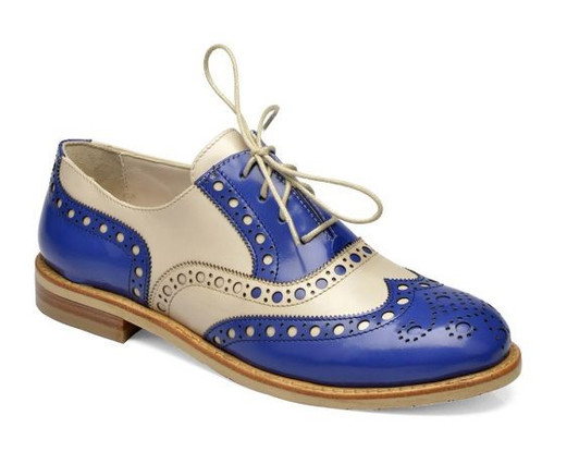 Two-tone Premium Natural Leather Women's Brogues