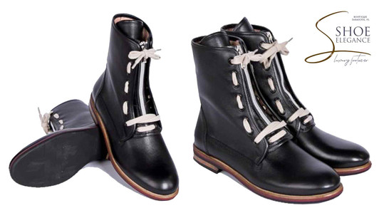 Natural Leather Women's Ankle Boots