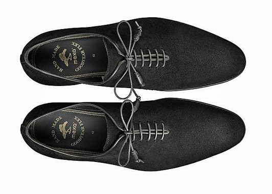 Premium Natural Velour Leather Goodyear Welted Whole Cut Men's Oxfords