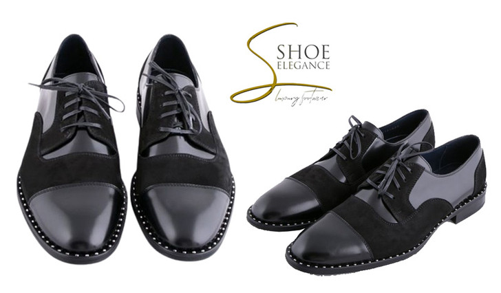 Leather & Velour Classic Men's Derby