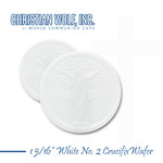 1-5/16" White No.2 Crucifix Wafers  - Ships Free