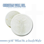 1-5/16" Whole Wheat No.2 Crucifix Wafers  - Ships Free