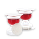 World Communion Chalice Sacramental Wine and Whole Wheat Wafer - 75 units - Ships Free