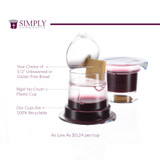 Simply Communion Cups Prefilled Concord Juice & Gluten Free Bread - 100 units - Ships Free