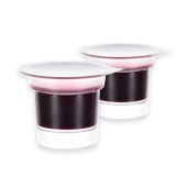 Simply Communion prefilled Concord grape juice cups without bread displayed side by side