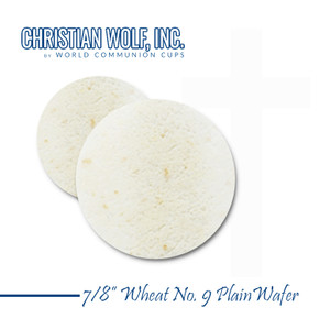 7/8" Whole Wheat Plain Wafers  - Ships Free