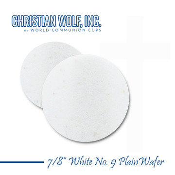 7/8" White Plain Wafers  - Ships Free