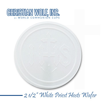 2-1/2" White Priest Hosts Wafers  - Ships Free