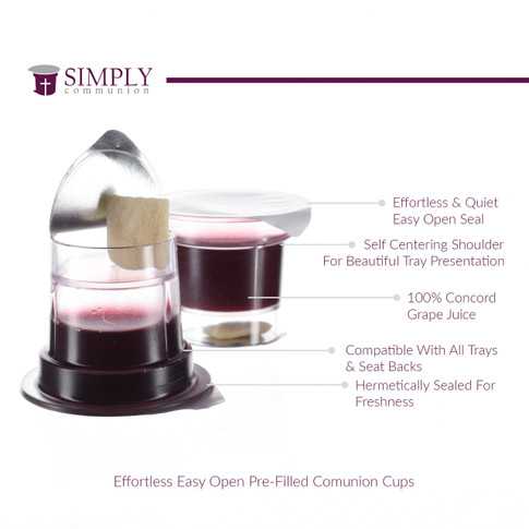 Simply Communion 25 count packaging graphic with product details
