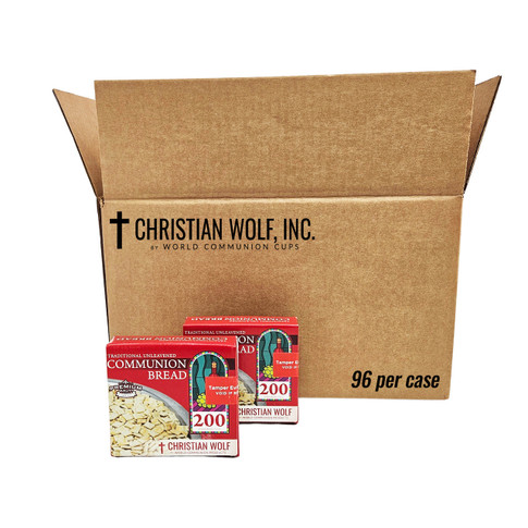 Christian Wolf Unleavened Bread for Communion 200 pieces Case of 24