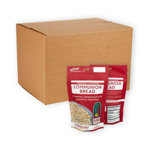 World Communion Products Unleavened Bread 500 count bag Case of 24