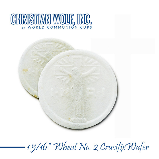 1-5/16" Whole Wheat No.2 Crucifix Wafers  - Ships Free