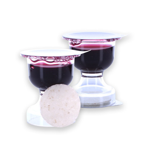 World Communion Chalice Concord Grape Juice and Wafer - 75 units - Ships Free