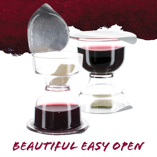 World Communion Chalice Sacramental Wine and Whole Wheat Wafer - 75 units - Ships Free