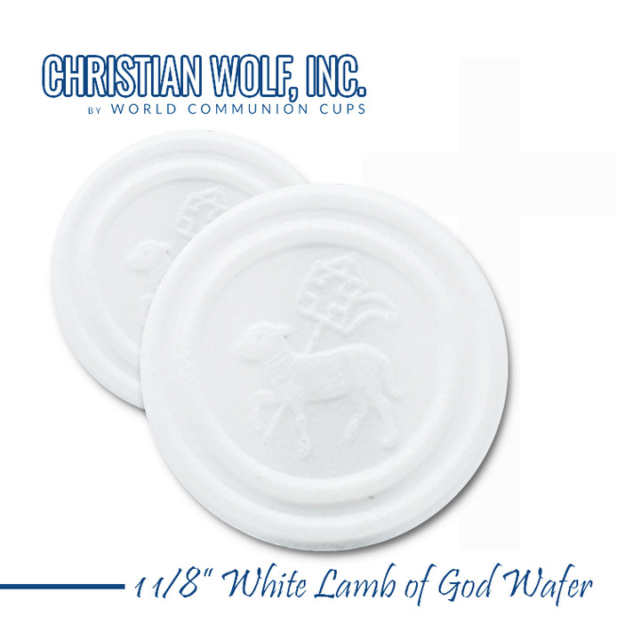 1-1/8" White No. 1 Lamb of God Wafers  - Ships Free
