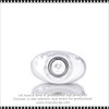 BOTTLE PLASTIC Oval Pink Flip Cap 1oz.