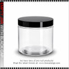 JAR Clear PET with Black Cap 8oz.