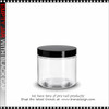 EMPTY JAR - Clear/Black Cap 1oz