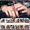 NAIL CHARM ALLOY Rose Gold, Black Frames Assorted Case #RS016