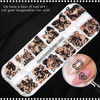 NAIL CHARM ALLOY Rose Gold, Black Frames Assorted Case #RS016