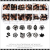 NAIL CHARM ALLOY Flower & Leaf, Black & Rose Gold Assorted Case #RS-004