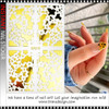 NAIL STICKER Abstraction, Gold Cow Print #SP215