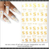 NAIL STICKER Money, Gold Bar & Dollar Sign #XF-3224