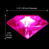 BIG CRYSTAL Rhinestone 3.1" Diameter Rose