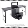 MANICURE DOUBLE TABLE Rolling, Black