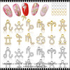 NAIL CHARM RHINESTONE Gold Zodiac Signs, 12 Constellation Symbol 12/Case