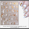 NAIL STICKER Leaves, Gold & White #CJ-031