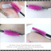 Disposable Silicone Eyelashes Brush Comb Mascara Dark Pink 10/Pk.