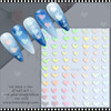 NAIL STICKER Love, Heart, Silver Hologram #JO-967